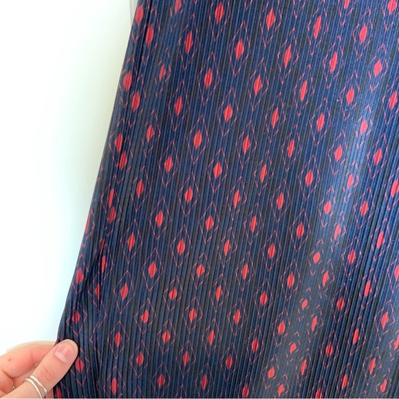 Blue abstract print wide leg cropped pant - ASOS US 4 - Picture 9 of 9